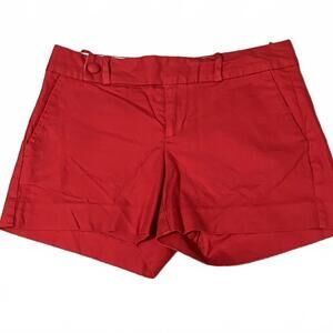 Banana Republic Petites Vibrant Red Casual Preppy Chino Shorts Size 0P